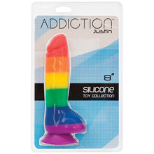 Load image into Gallery viewer, Addiction Justin Dildo W/ Balls-Pride 8"
