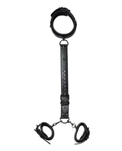 Load image into Gallery viewer, Kinky Play Box Locking Harness Collar to Wrist Restraints