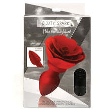 Load image into Gallery viewer, Booty Sparks 28X Silicone Vibrating Rose Anal Plug With Remote