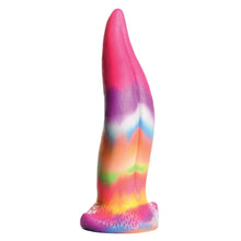 Load image into Gallery viewer, Kinkies Playhouse Creature Cocks Unicorn Kiss Silicone Tongue Dildo - Glow in the Dark Front View