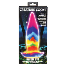 Load image into Gallery viewer, Creature Cocks Unicorn Kiss Silicone Tongue Dildo - Glow in the Dark