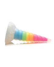 Load image into Gallery viewer, Creature Cocks Uni Glow in the Dark Silicone Dildo - Rainbow