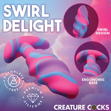 Load image into Gallery viewer, Creature Cocks Unicorn Swirl Silicone Butt Plug