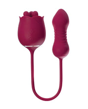Load image into Gallery viewer, Rosa Rotating Rose &amp; Thrusting Vibrator
