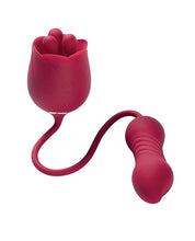 Load image into Gallery viewer, Rosa Rotating Rose &amp; Thrusting Vibrator
