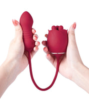 Load image into Gallery viewer, Rosa Rotating Rose &amp; Thrusting Vibrator
