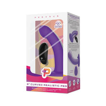 Load image into Gallery viewer, Pegasus 6&quot; Rechargeable Curved Peg w/Adjustable Harness &amp; Remote Set
