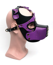 Load image into Gallery viewer, Bondage Pup Hood- Purple
