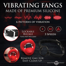 Load image into Gallery viewer, Vampire Vibrating Mouth Gag
