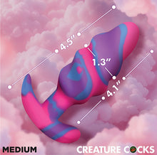 Load image into Gallery viewer, Creature Cocks Unicorn Swirl Silicone Butt Plug
