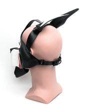Load image into Gallery viewer, Playful Pup Hood- Black/White/Red
