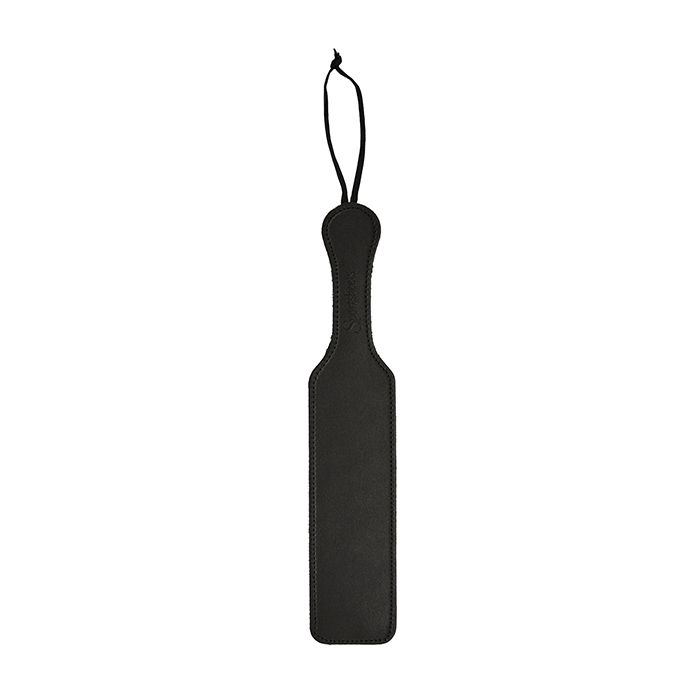 Leather Paddle w/Black Fur