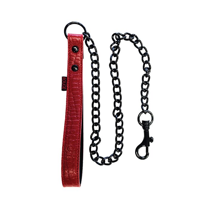Burgundy Leather Handle Leash